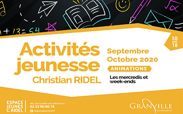 Programme des animations de septembre à l'Espace Jeunes Christian Ridel