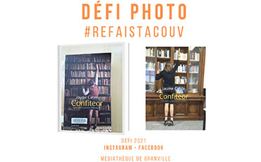 Défi photo "refaistacouv" avec al médiathèque de Granville.