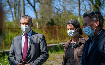 Trois représentants de l'Etat ont visité Château Bonheur lundi 12 avril 2021. ©Benoit.Croisy - Coll. Ville de Granville