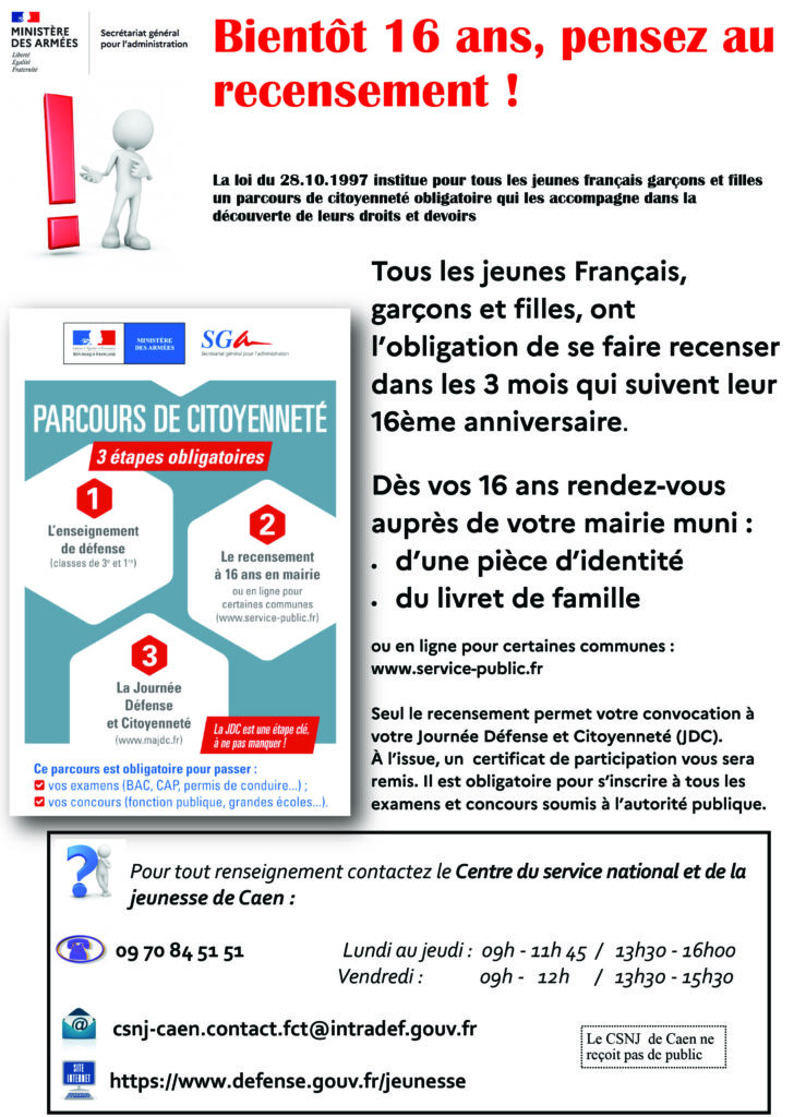 Recensement des 16 ans