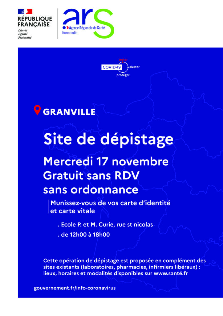 Opération de dépistage COVID-19 à Granville