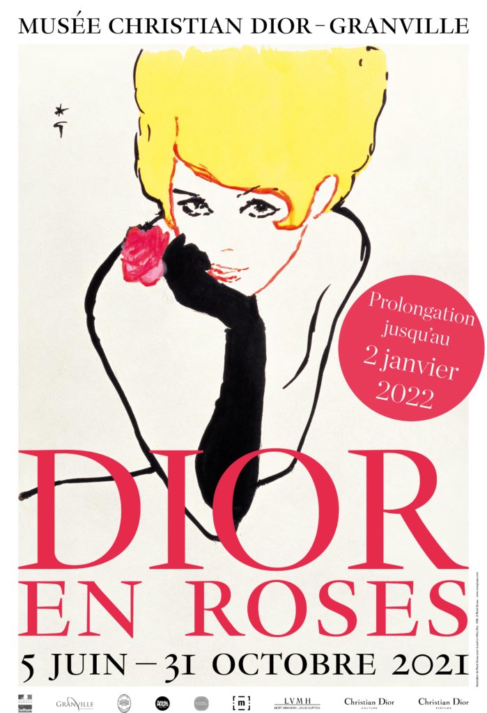 Affiche Dior en Roses