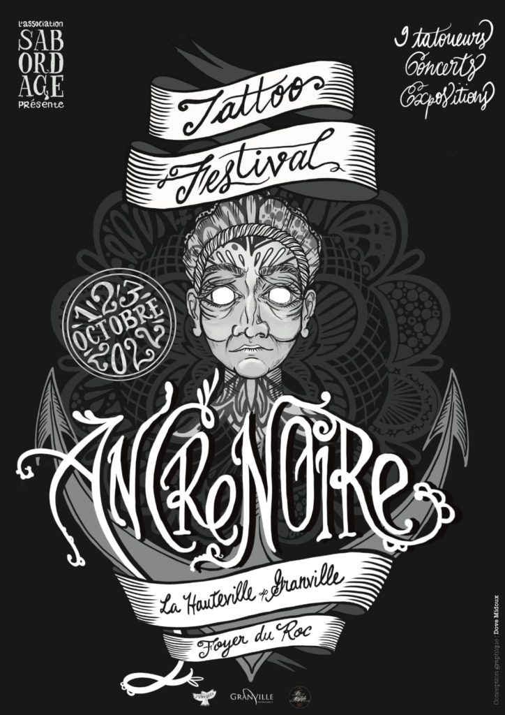 Festival ancre noire tatouage