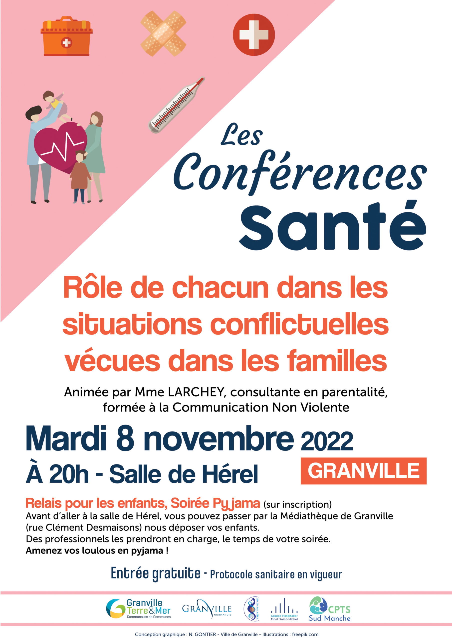 Conférence parentalité le 8 novembre 2022 à Granville dans le cadre de A nous l'égalité !