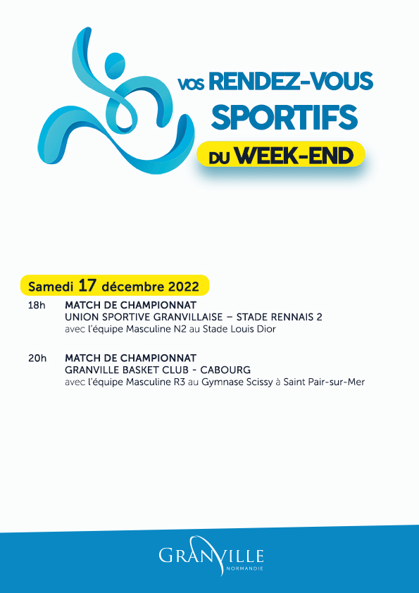 Agenda sportif du week-end du 17.12.22