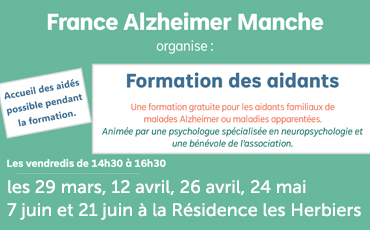 Formation des aidants organisée par France Alzheimer