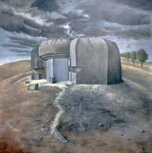 Blockhaus 1-120×120 cm_Laurence_Simon L’exposition BLOCKHAUS par Laurence Simon est visible jusqu’au 6 septembre sur le bastion de l’Isthme à Granville