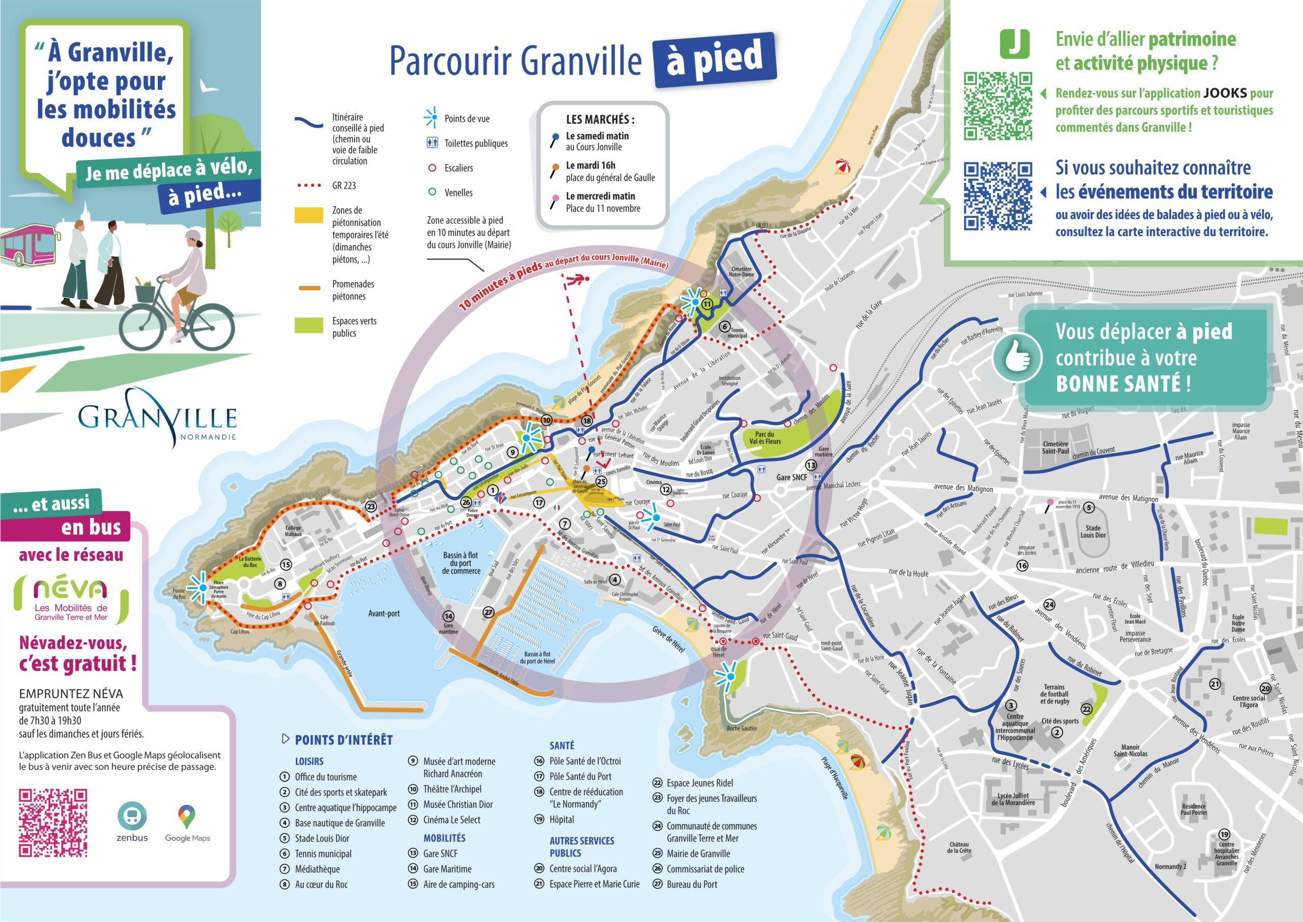 Granville_à_pied A vélo/à pied