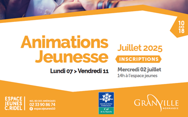 Les animations jeunesse du 7 au 11 juillet 2025 à l'Espace Jeunes