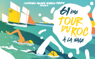 Compétition en mer " Tour du Roc à la nage "