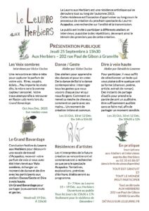Flyer – verso Le Leurre aux Herbiers Flyer - verso Le Leurre aux Herbiers