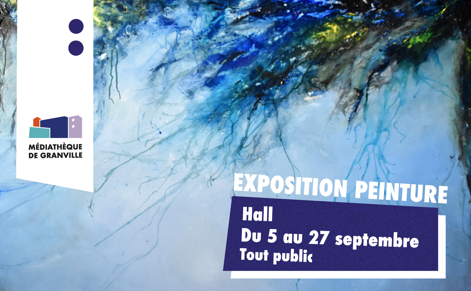 Exposition de toiles à la médiathèque de Granville