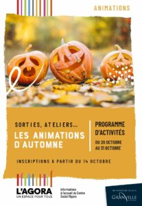 Animations centre social l'Agora automne 2025