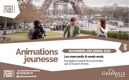 Espace Jeunes : programme des activités des mercredis & samedis de novembre et décembre 2025