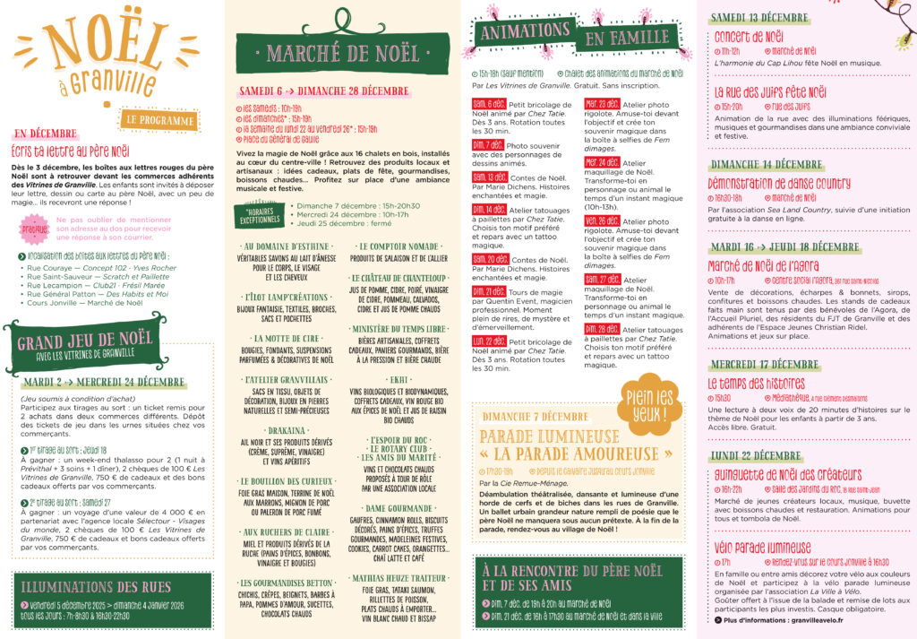 Granville lève le voile sur le programme des festivités de Noël 2025