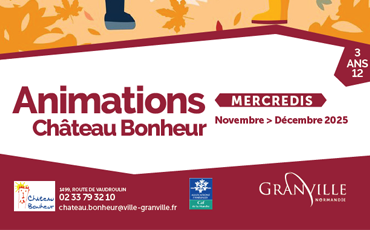 Château Bonheur : Programme des mercredis en novembre et décembre 2025