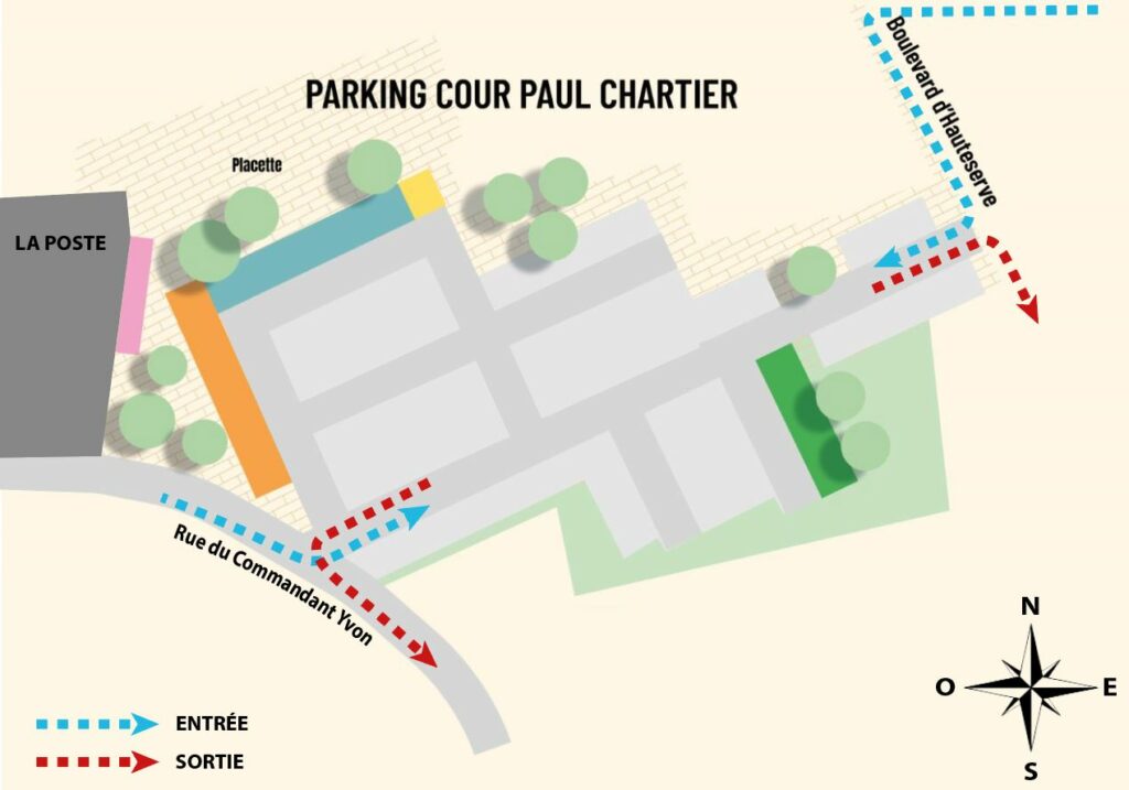 Plan parking cour Paul Chartier Plan parking cour Paul Chartier décembre 2025