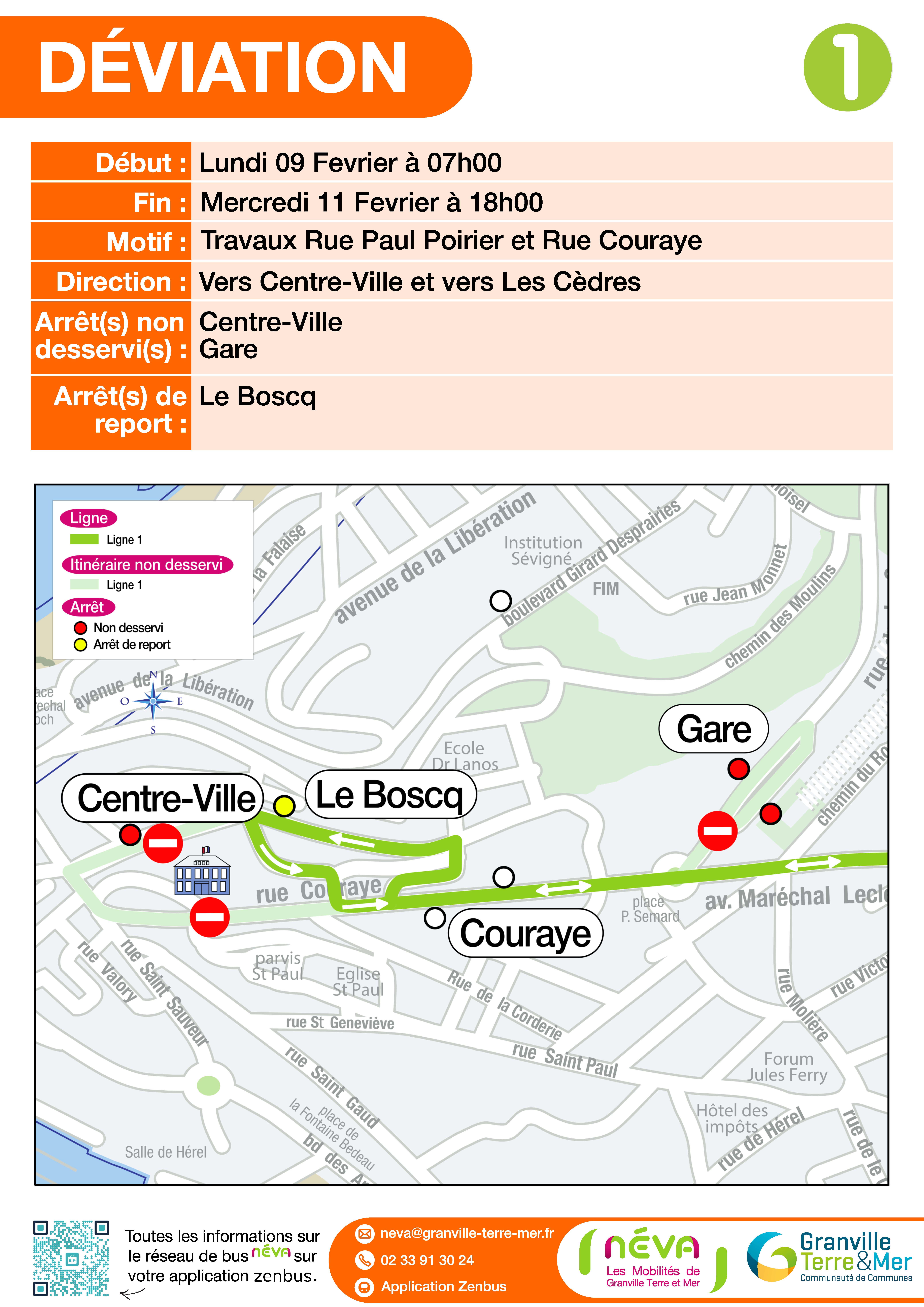 Travaux rue du Commandant Yvon : adaptation de la circulation et des lignes de bus du 9 au 11 février