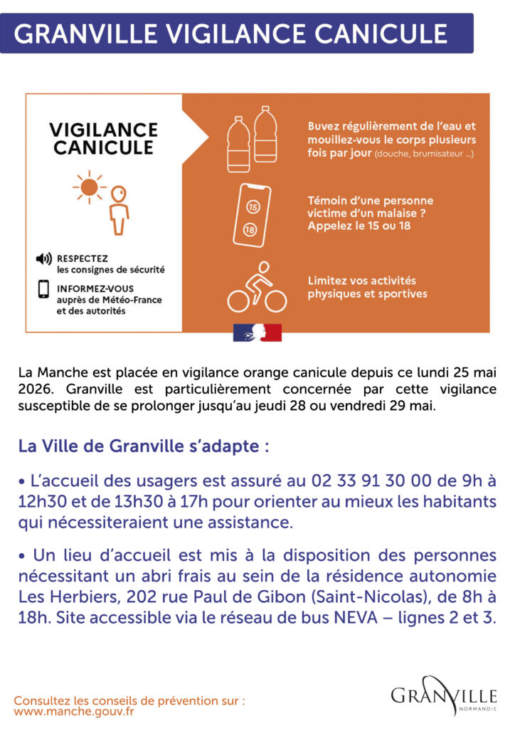 Granville prend des dispositions pour la mise en place du plan “vigilance canicule”