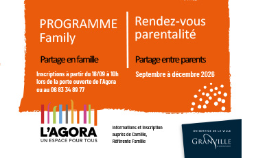 Programme Family : rendez-vous parentalité de septembre à décembre